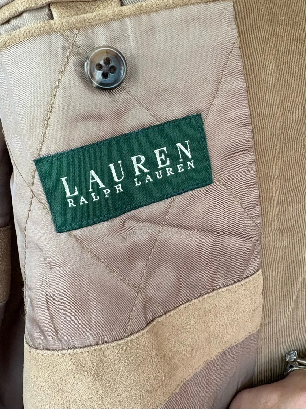 VTG Ralph Lauren green tag Men's Tan Corduroy Blazer